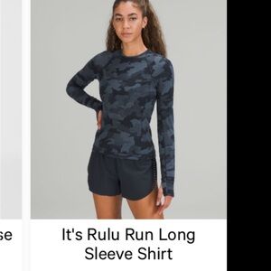 lululemon athletica Black Camo Sweatshirt